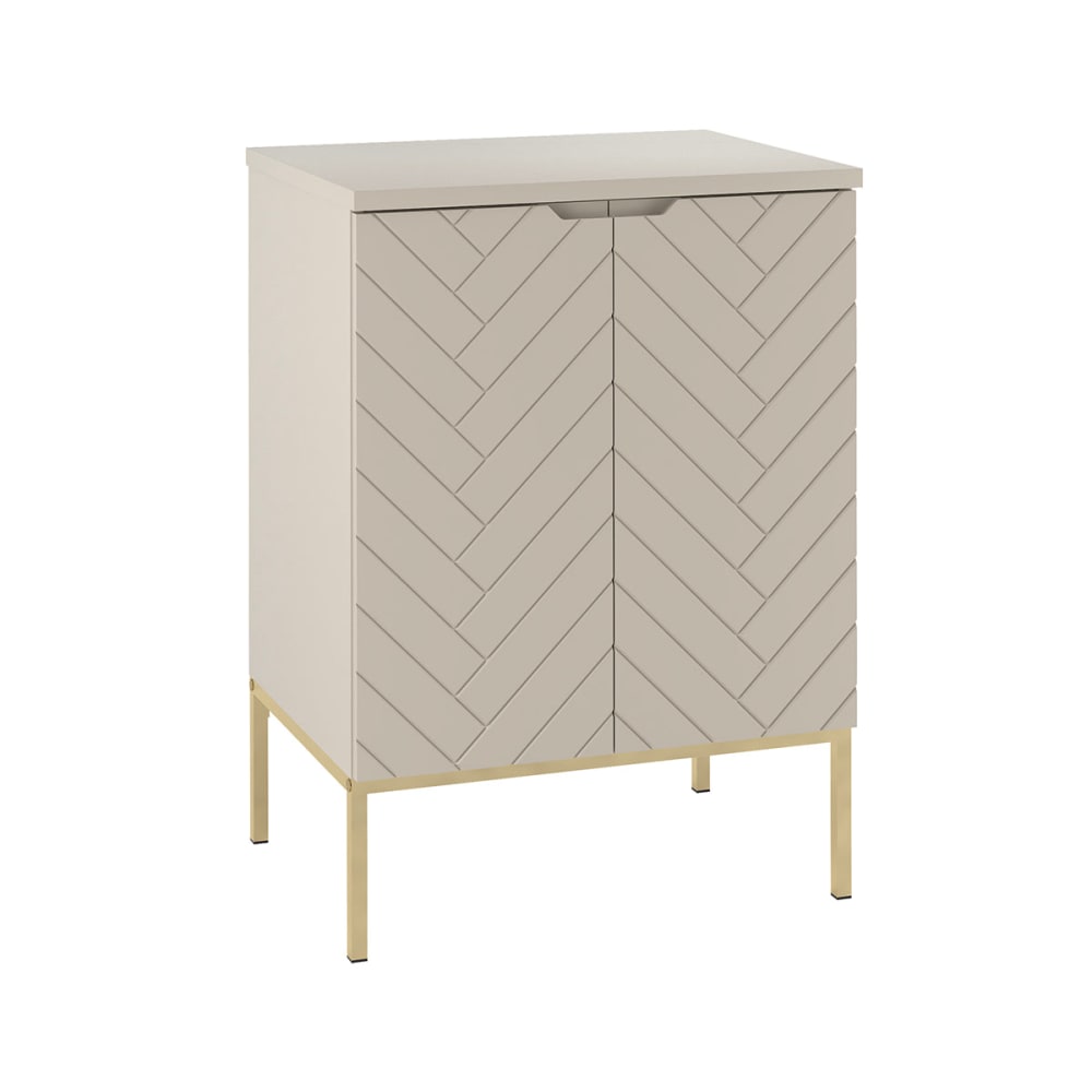 Petits meubles Meuble sous-vasque 60cm plan panneaux mélaminé et mdf beige Beige Panneau De Particules - 61x84x46cm