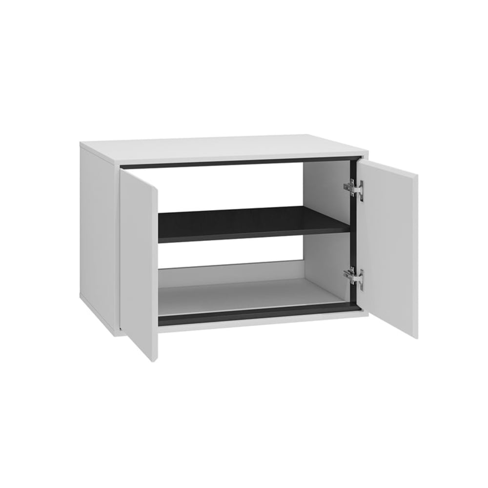 Ensemble meuble sous-vasque 80 cm panneaux stratifiés blanc - Maisons du Monde