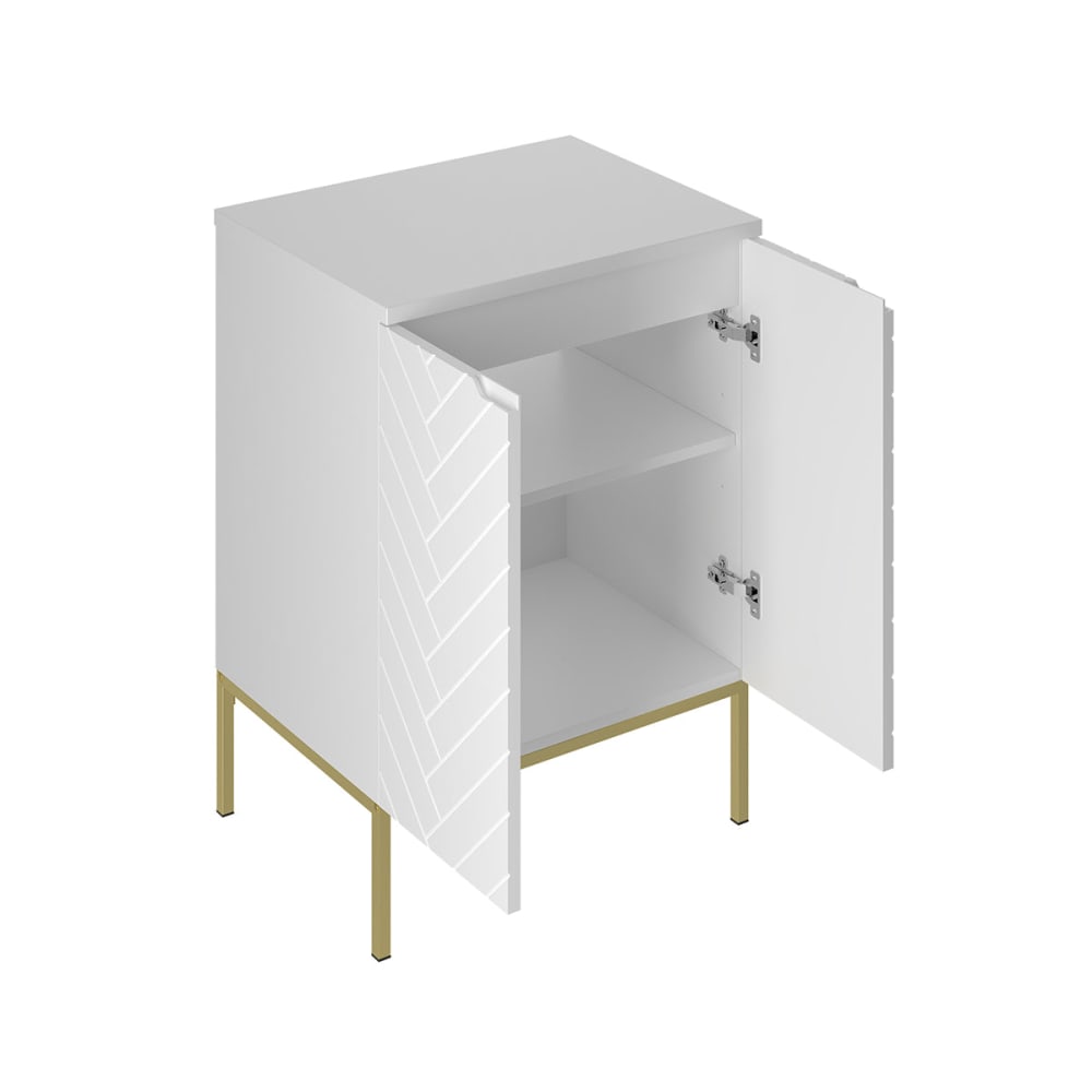 Waschbeckenunterschrank 60cm Melamin Weiß - Maisons Du Monde