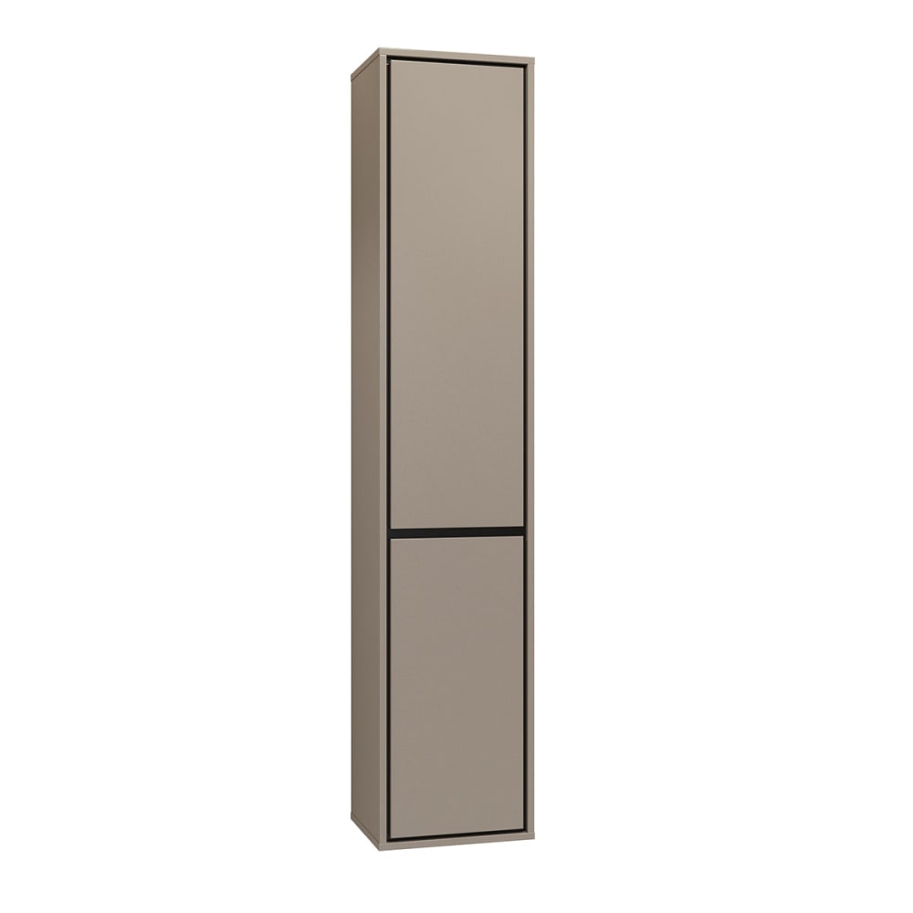 Petits meubles 2-türige Wandsäule Laminierte Platten Taupe Taupe Spanplatte
