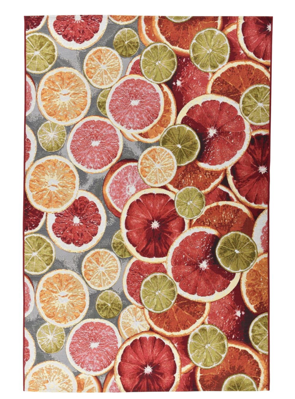 Tapis d'été tissé pour l'extérieur orange multi 120x180 cm