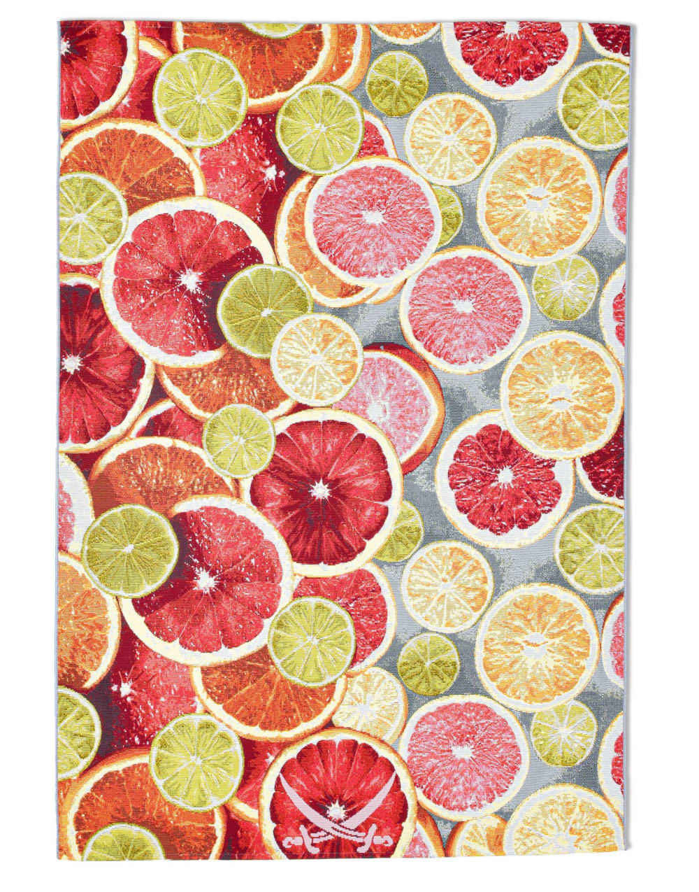 Outdoor-Teppich mit sommerlichem Design 160x230 cm, orange -