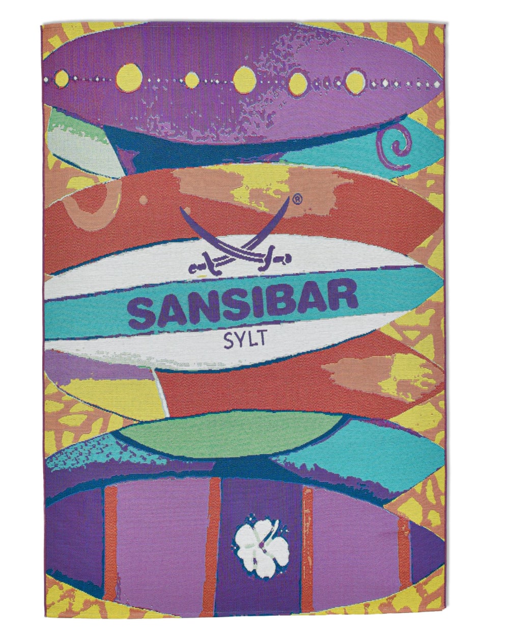 Tapis d'été tissé pour l'extérieur multicolor 120x180 cm