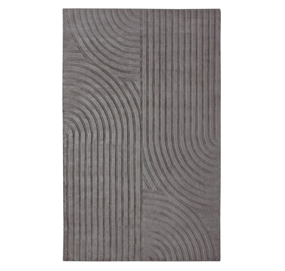 Sia Home Tapis rectangulaire en viscose gris anthracite 300x200cm style contemporain Certifié Oeko-Tex