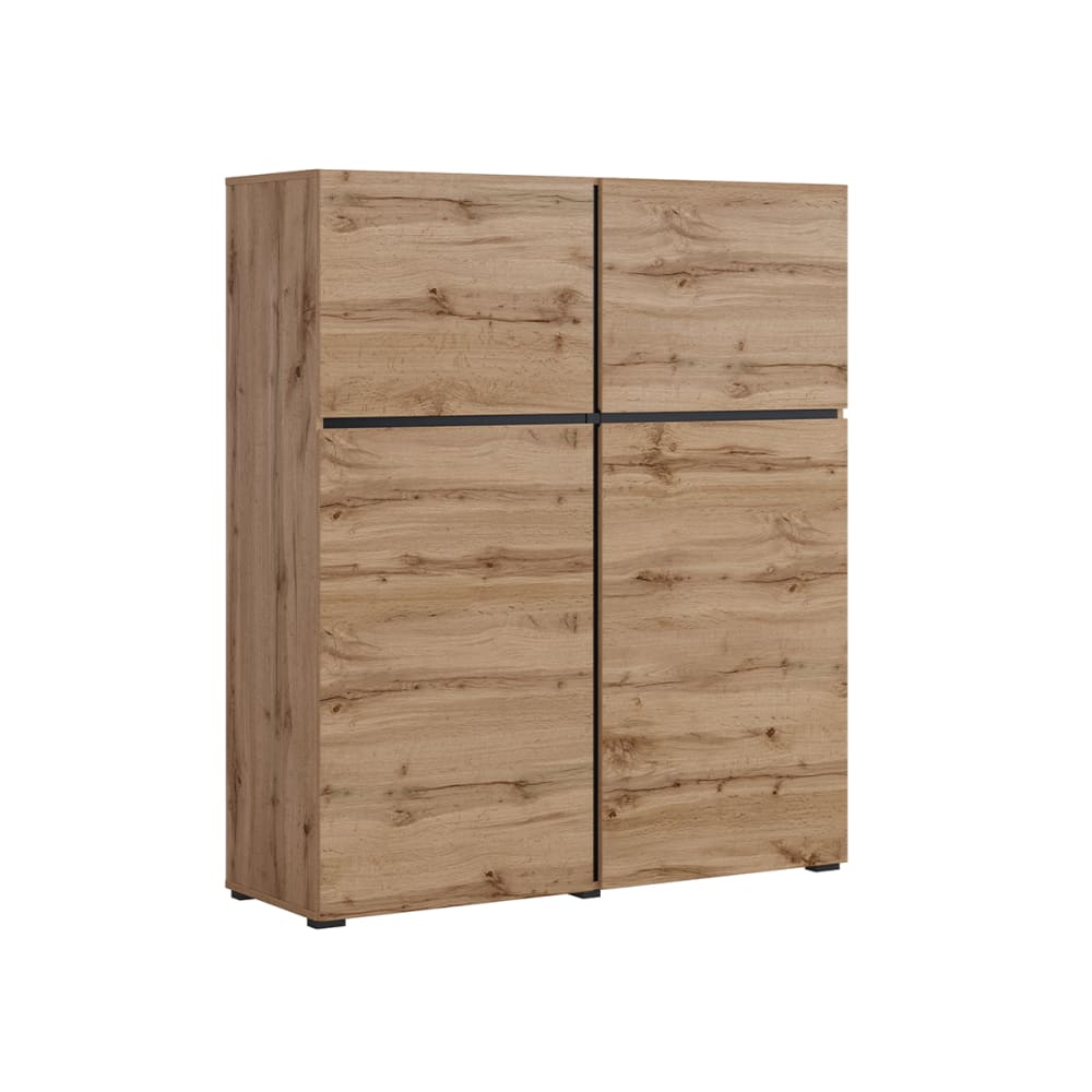 Buffet haut 4 portes stratifiés beige