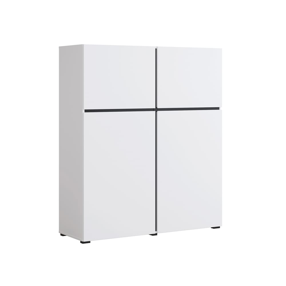 Buffet 4 portes stratifiés blanc