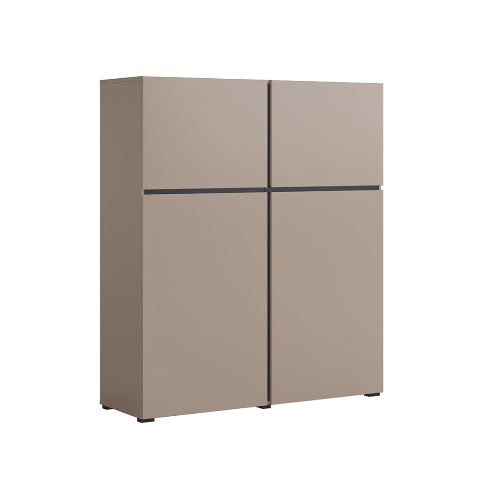 Buffet haut 4 portes stratifiés taupe