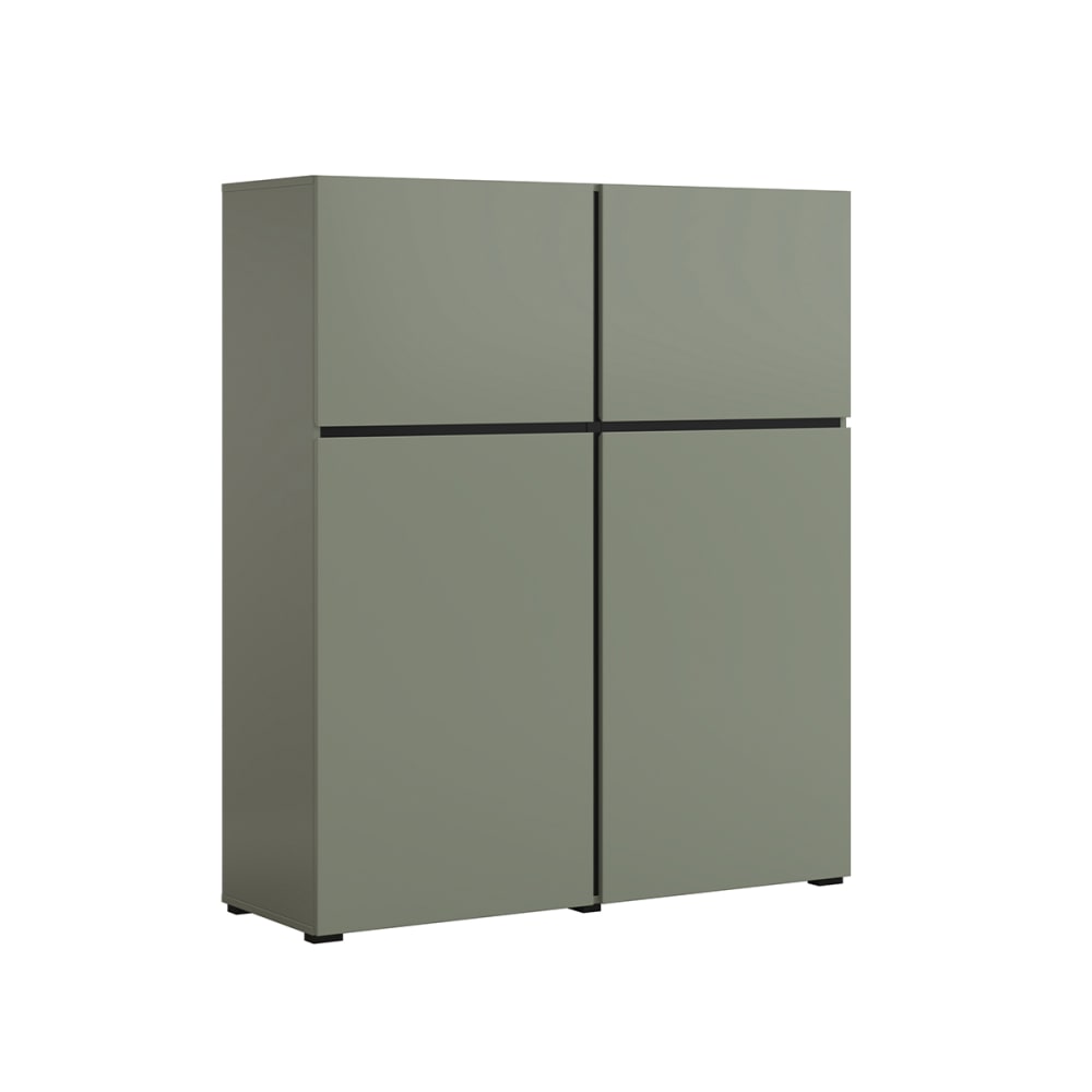 Buffet haut 4 portes stratifiés vert