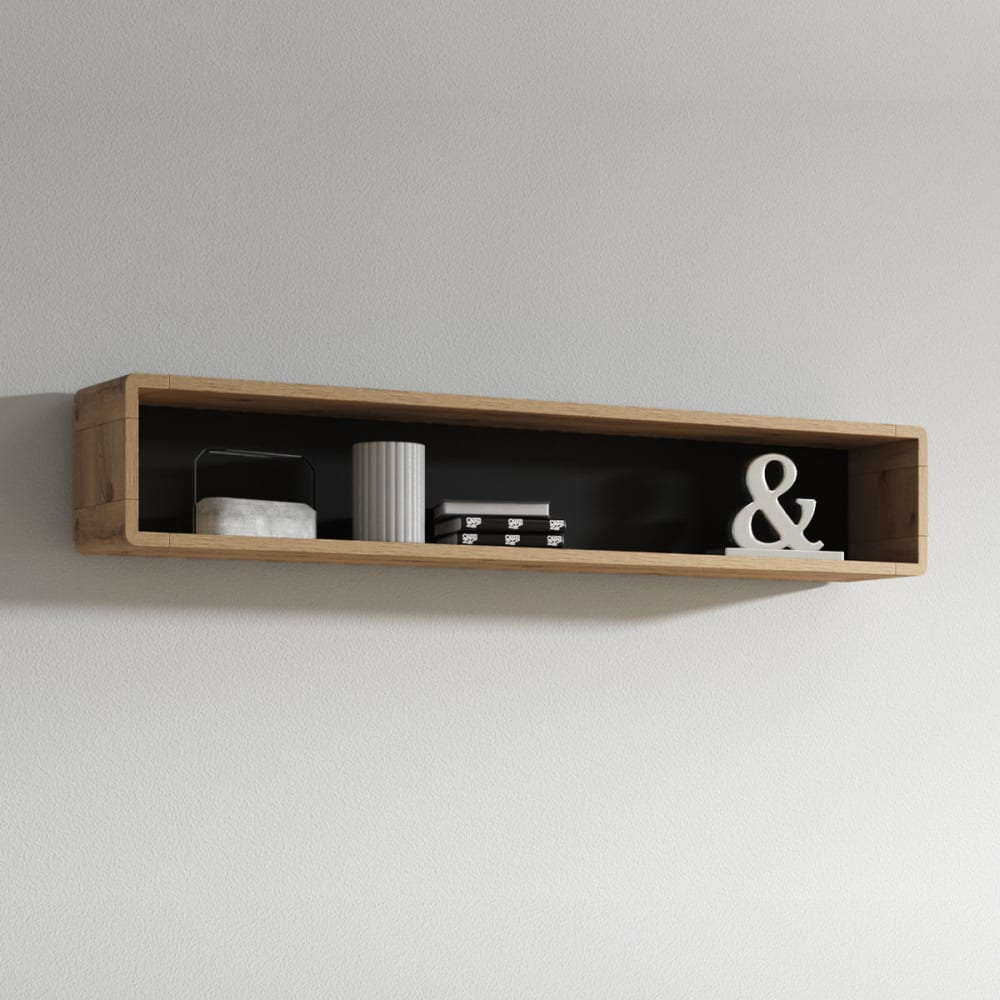 Etagère murale panneaux hdf noir
