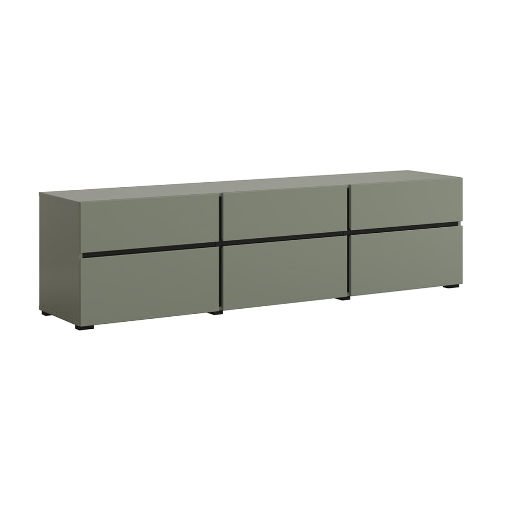 meuble tv 3 portes 180 - vert