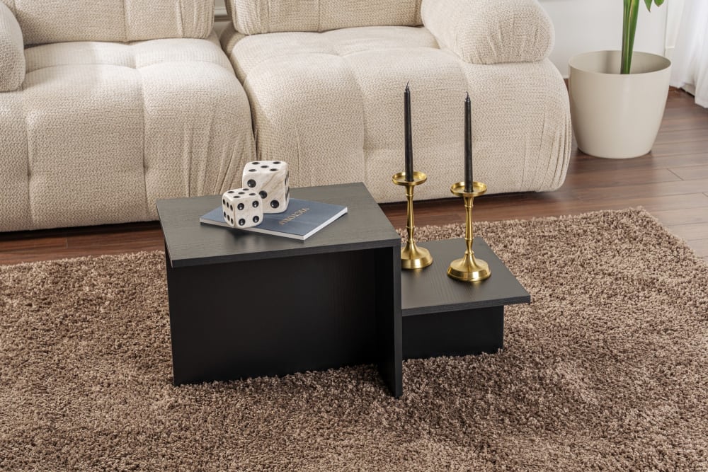 Table basse en bois marron 80 x 40 x 40 cm - Maisons du Monde