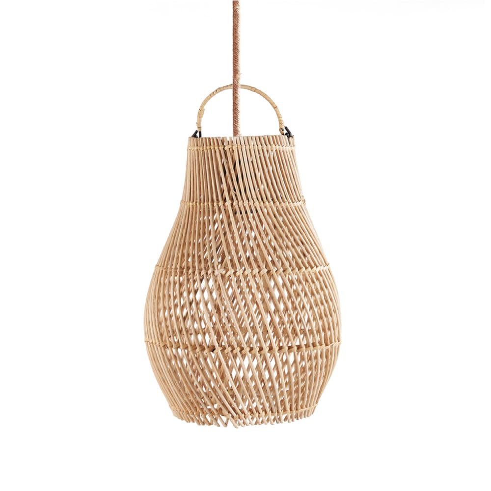 Suspension en rotin naturel 20x20x30 cm