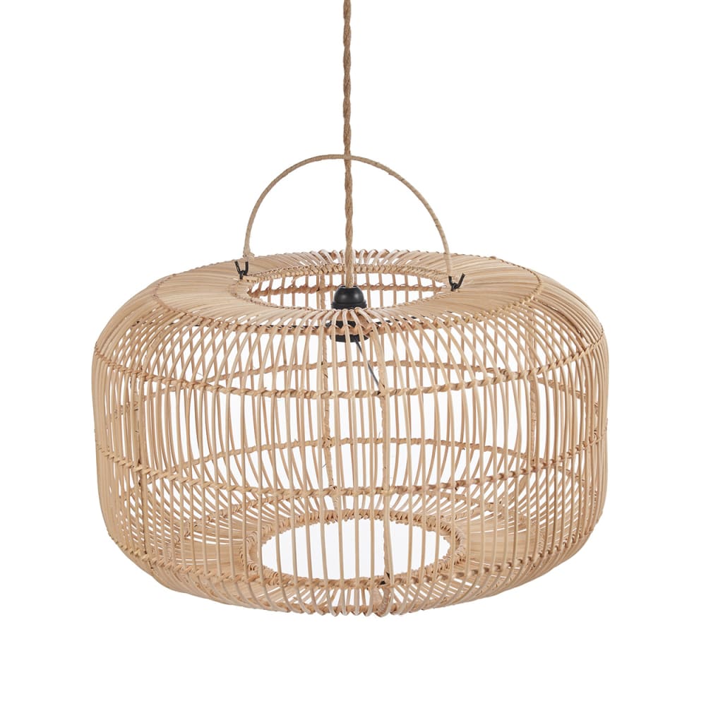 Suspension rotin marron 55x55x30cm