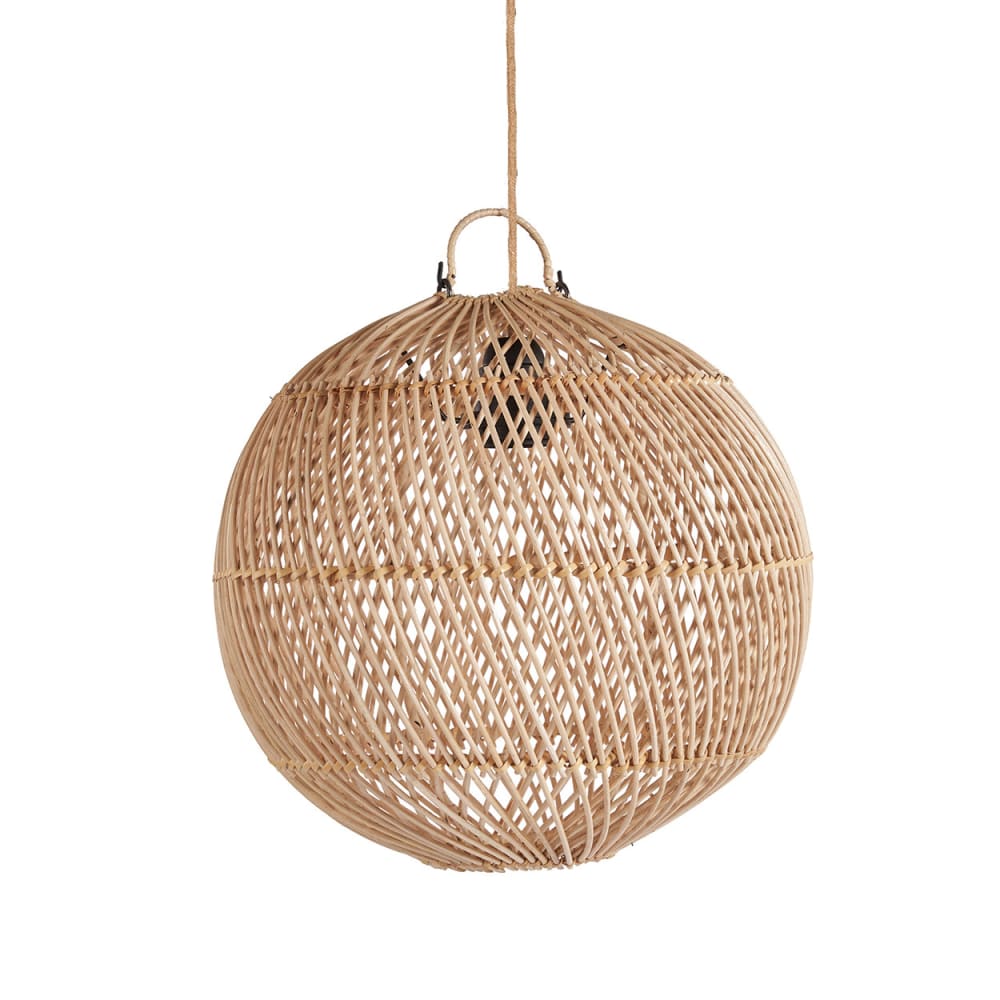 Suspension rotin marron 30x30x30cm