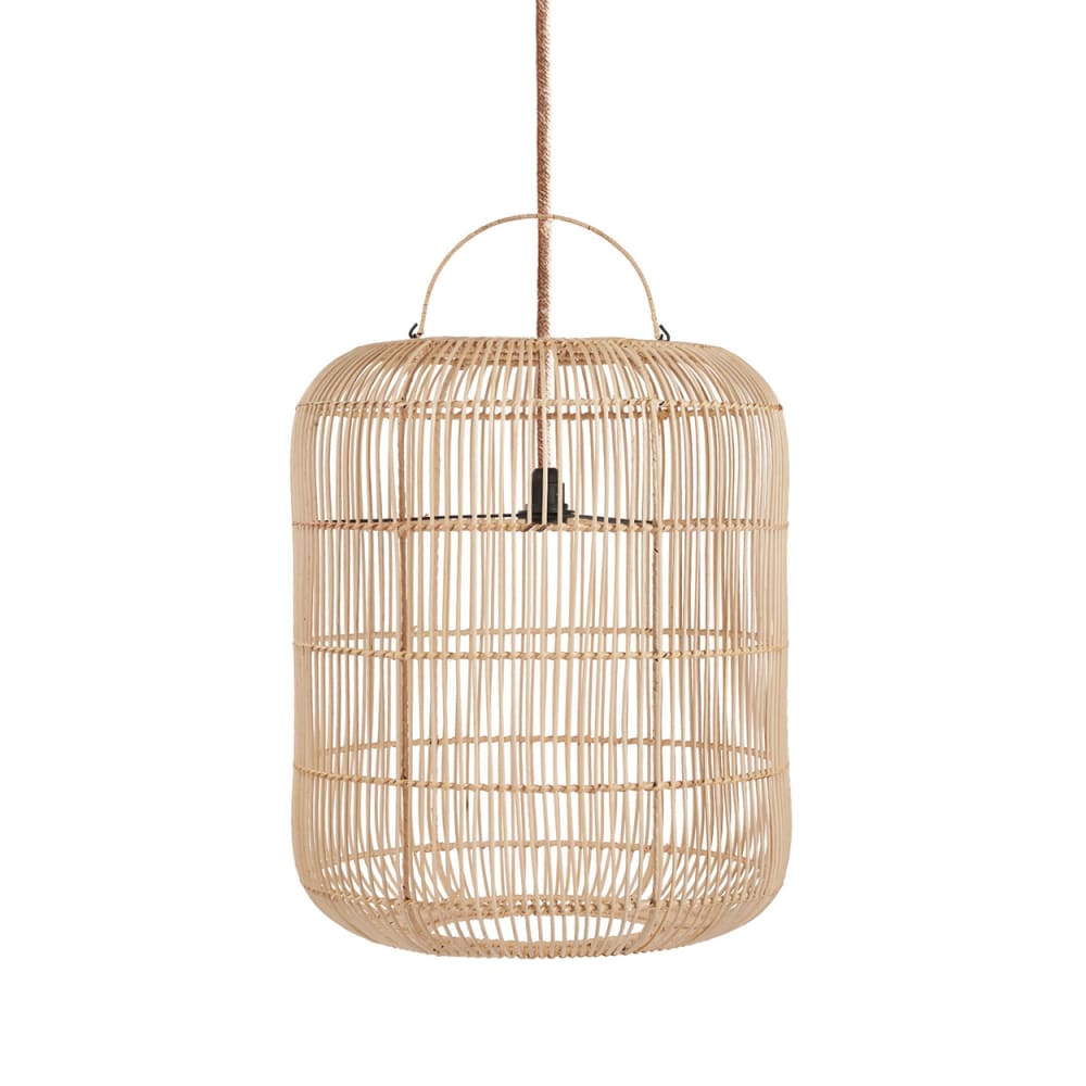 Suspension rotin marron 50x50x60cm