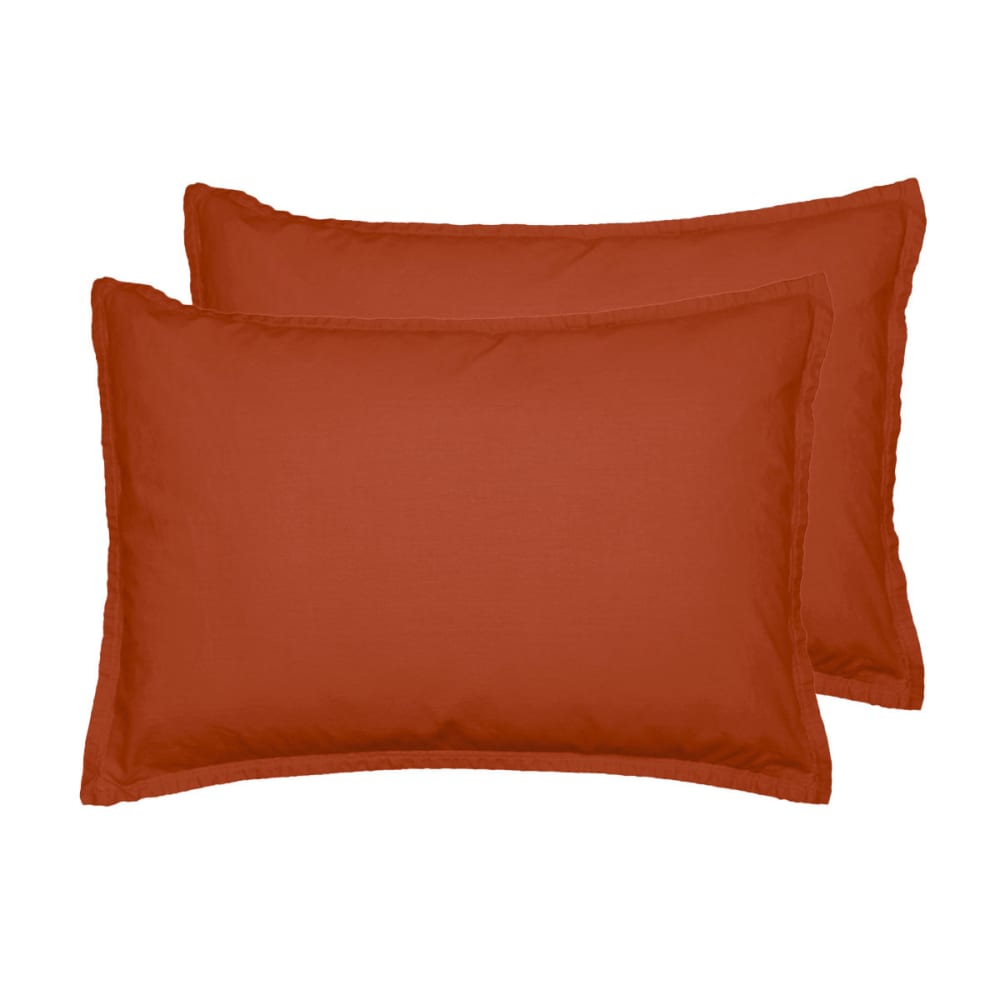 Lot de 2 taies d'oreiller en coton  auburn 50x70 cm