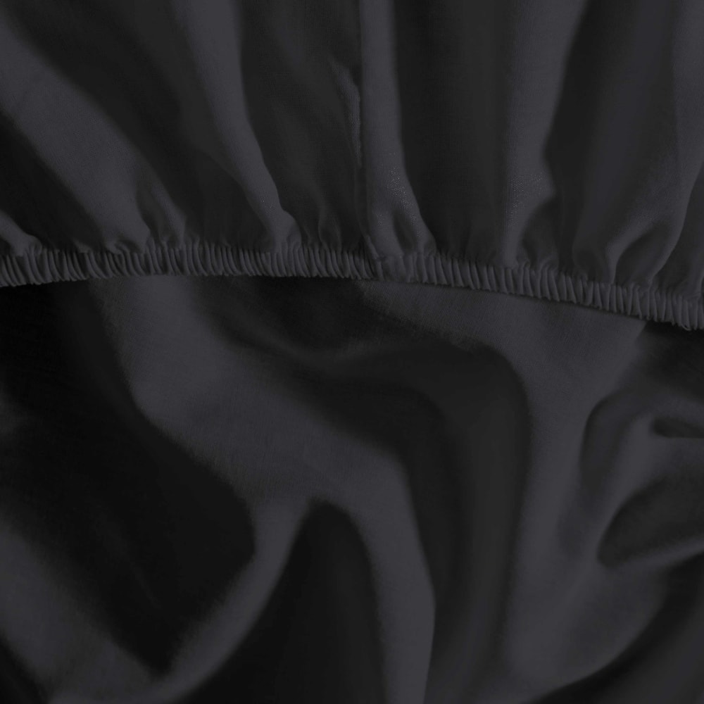 Ddrap housse en coton bonnet 30 cm anthracite 140x190 cm - Maisons du Monde