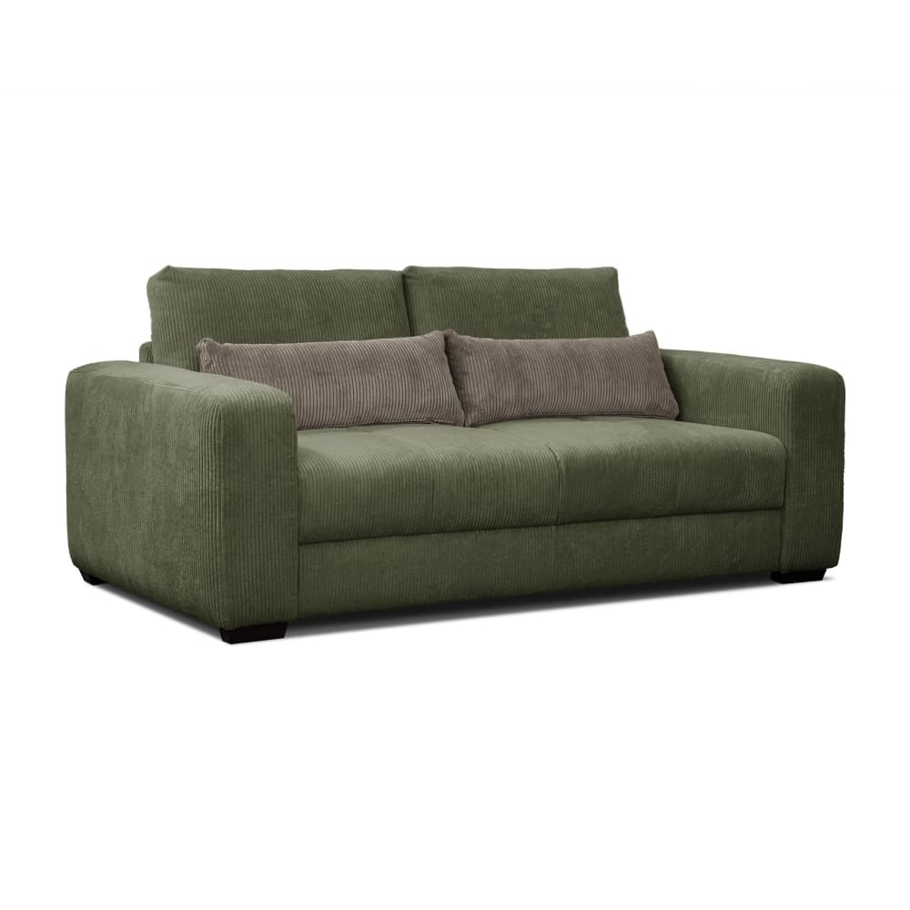 Canapé droit 3 places - vert olive