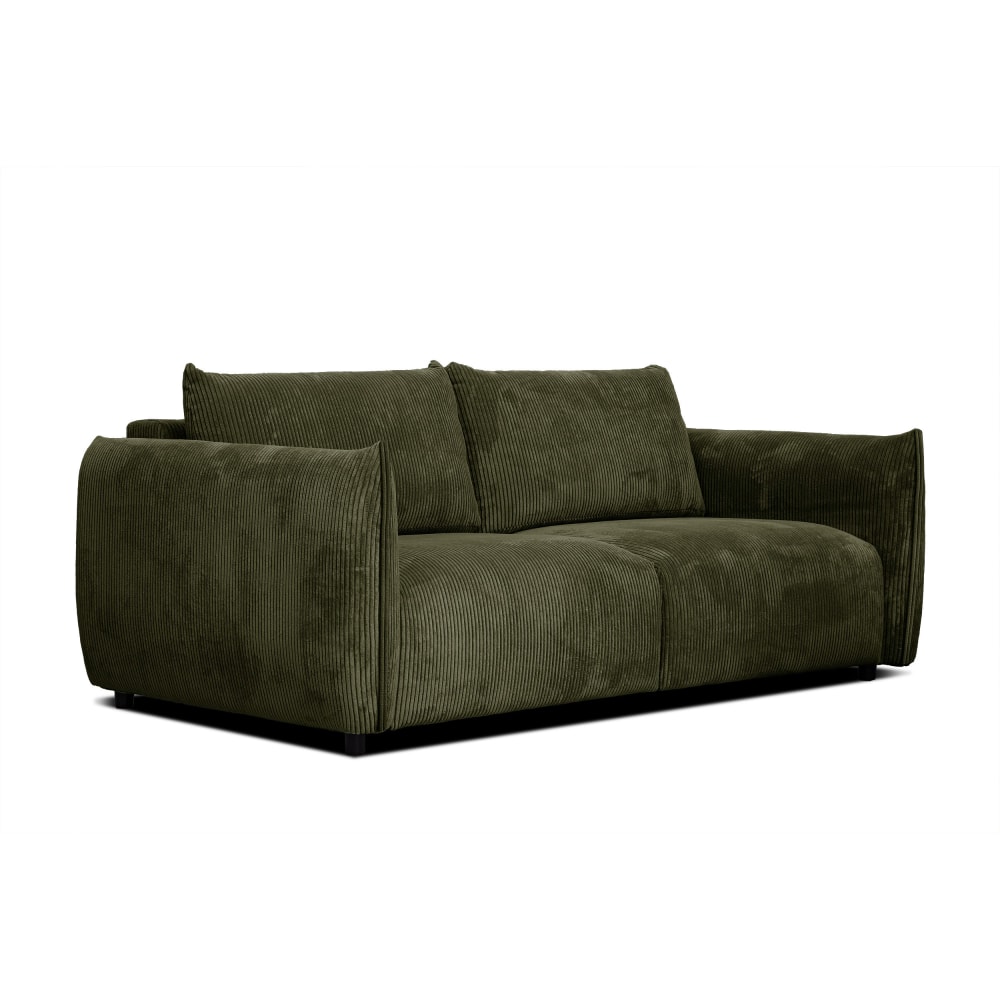 Canapé droit XXL 3 places - vert olive