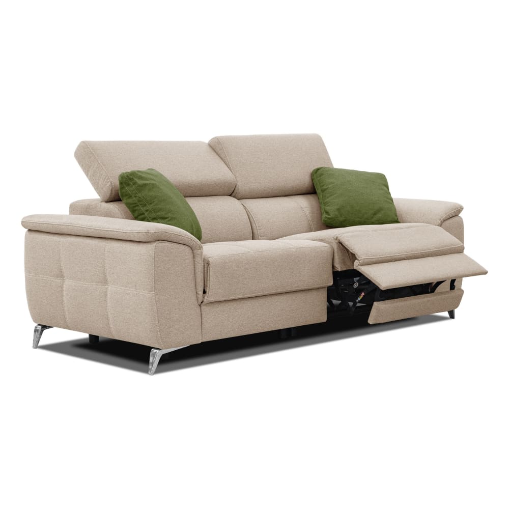 Canapé droit avec 2 - vert beige
