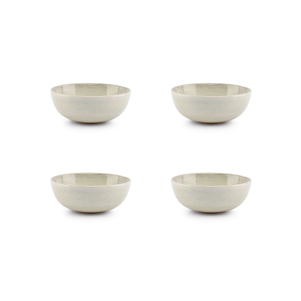 Lot de 4 bols beige en grès 16,5xh6,5cm