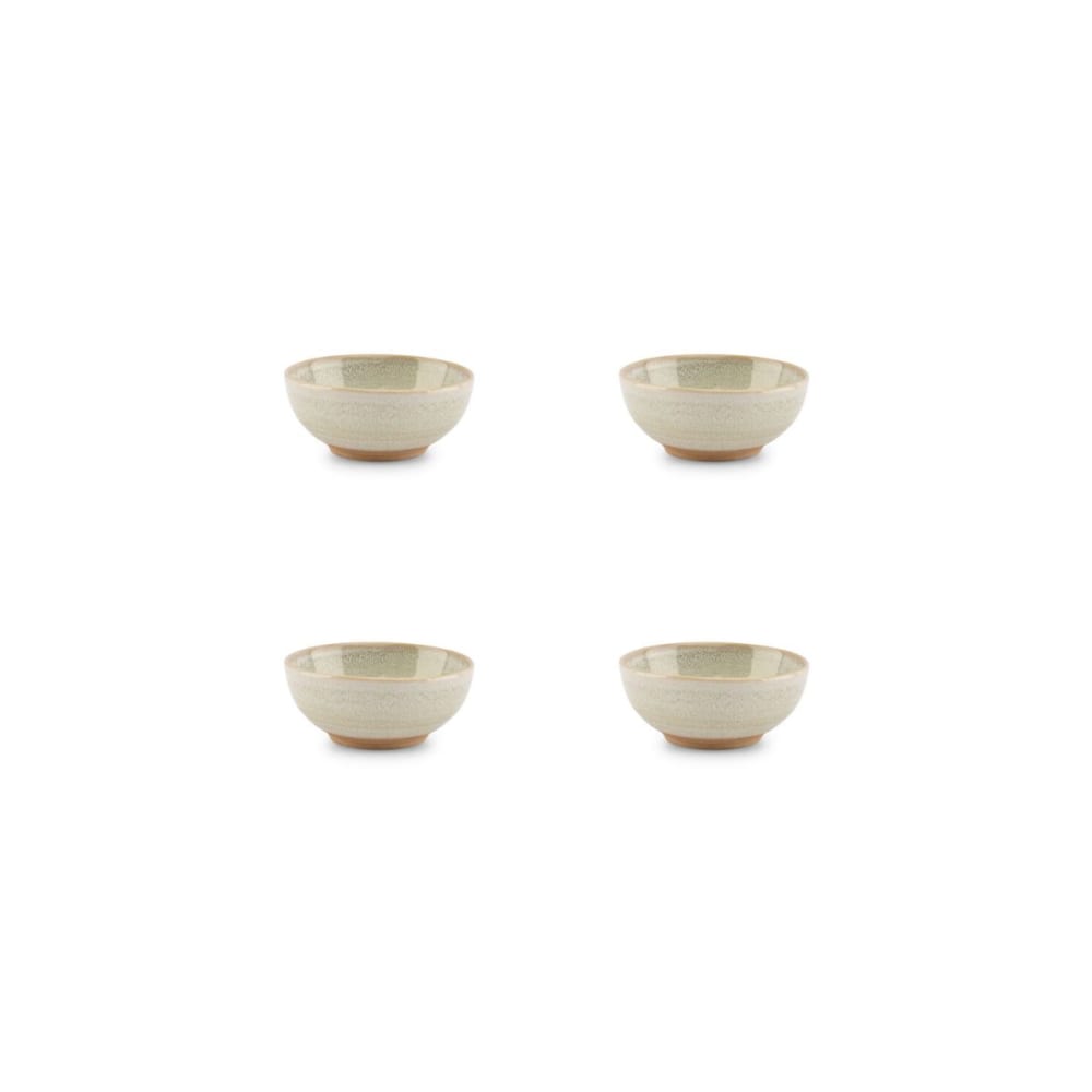 Lot de 4 bols beige en grès 8,5xh4cm