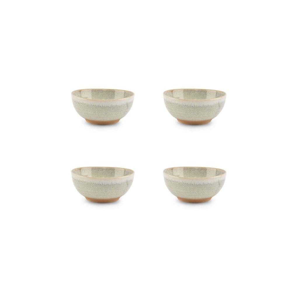 Lot de 4 bols beige en grès 11,5xh5cm