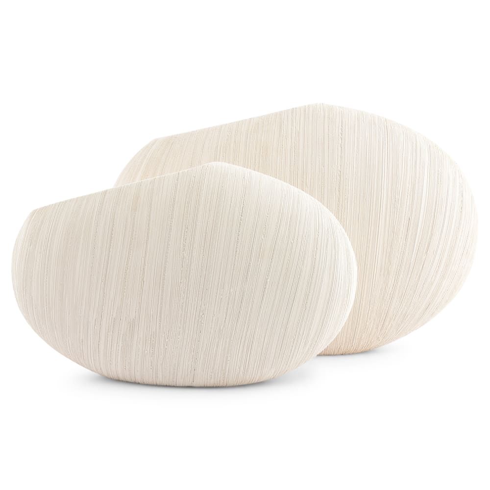 Vase beige en grès 33xh21cm