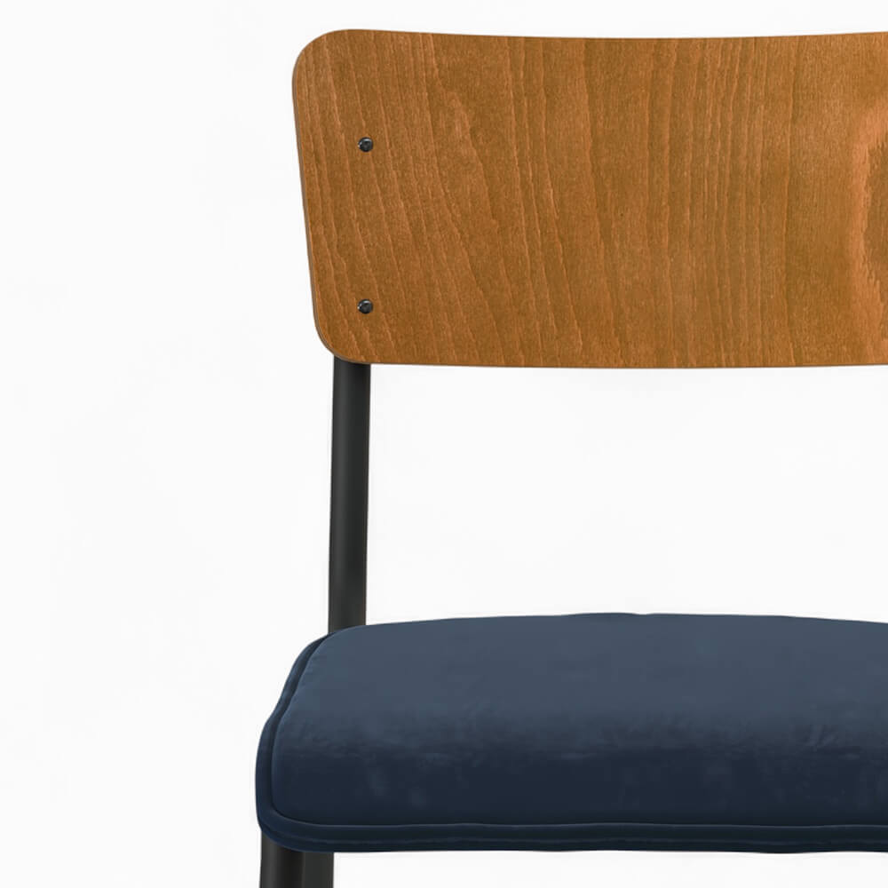 Pack 4 chaises en velours bleu et vert - Maisons du Monde