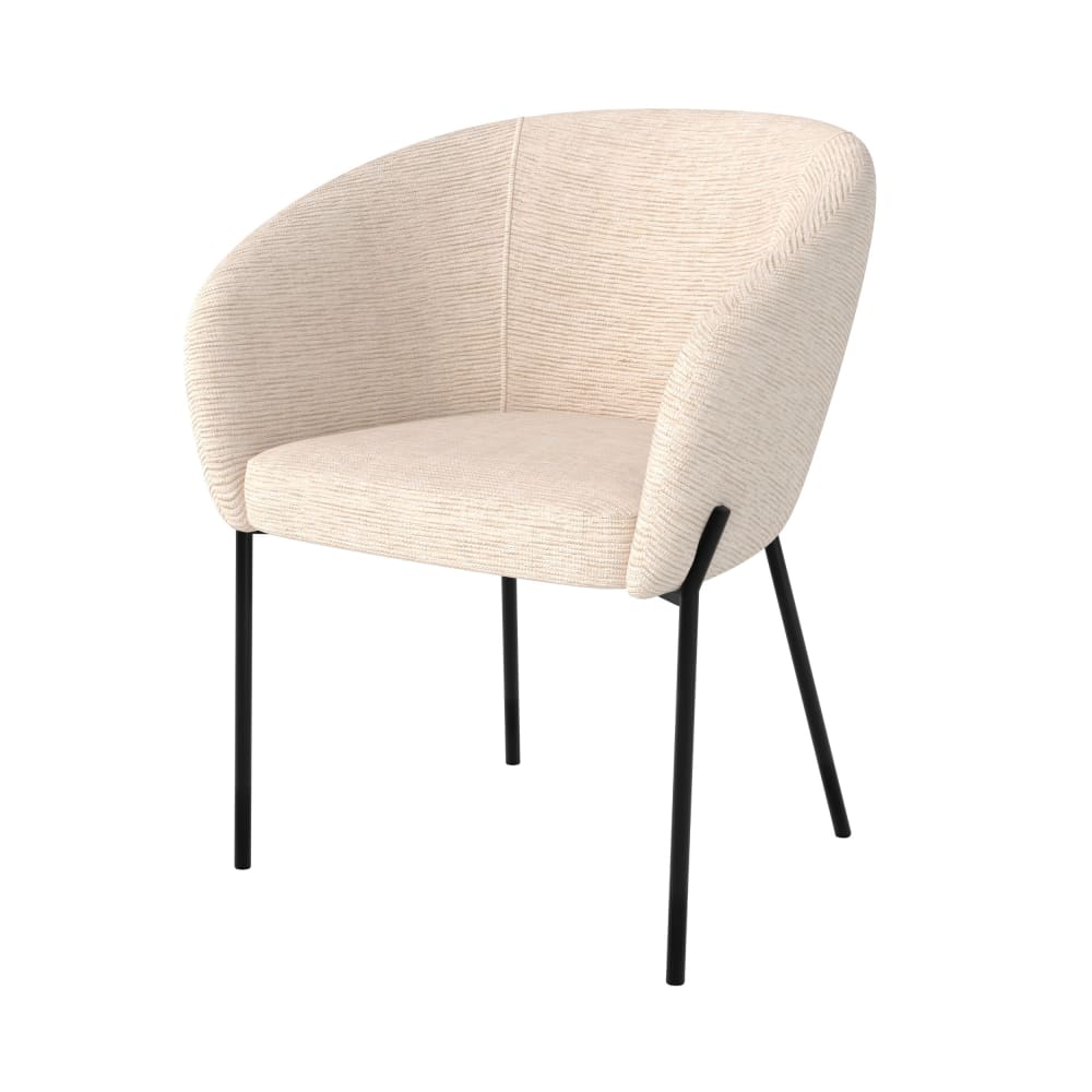 chaise en tissu blanc
