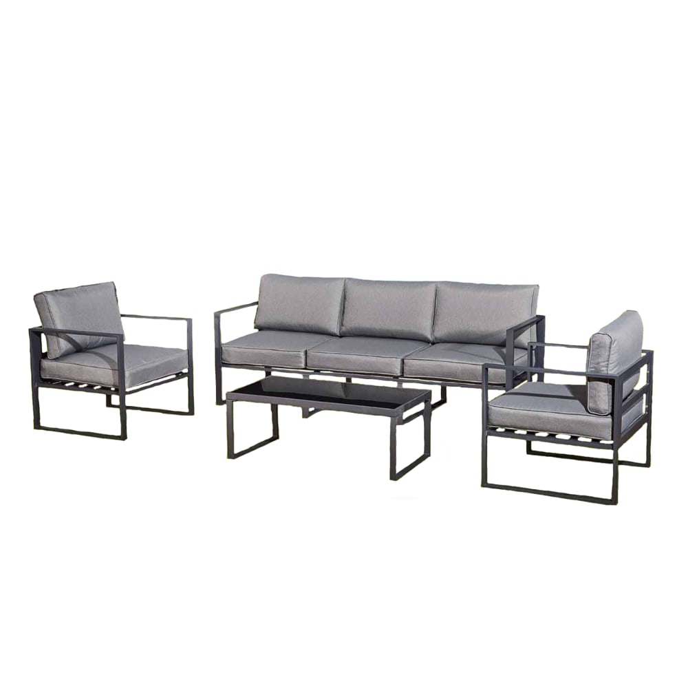 Salon de jardin en aluminium Gris