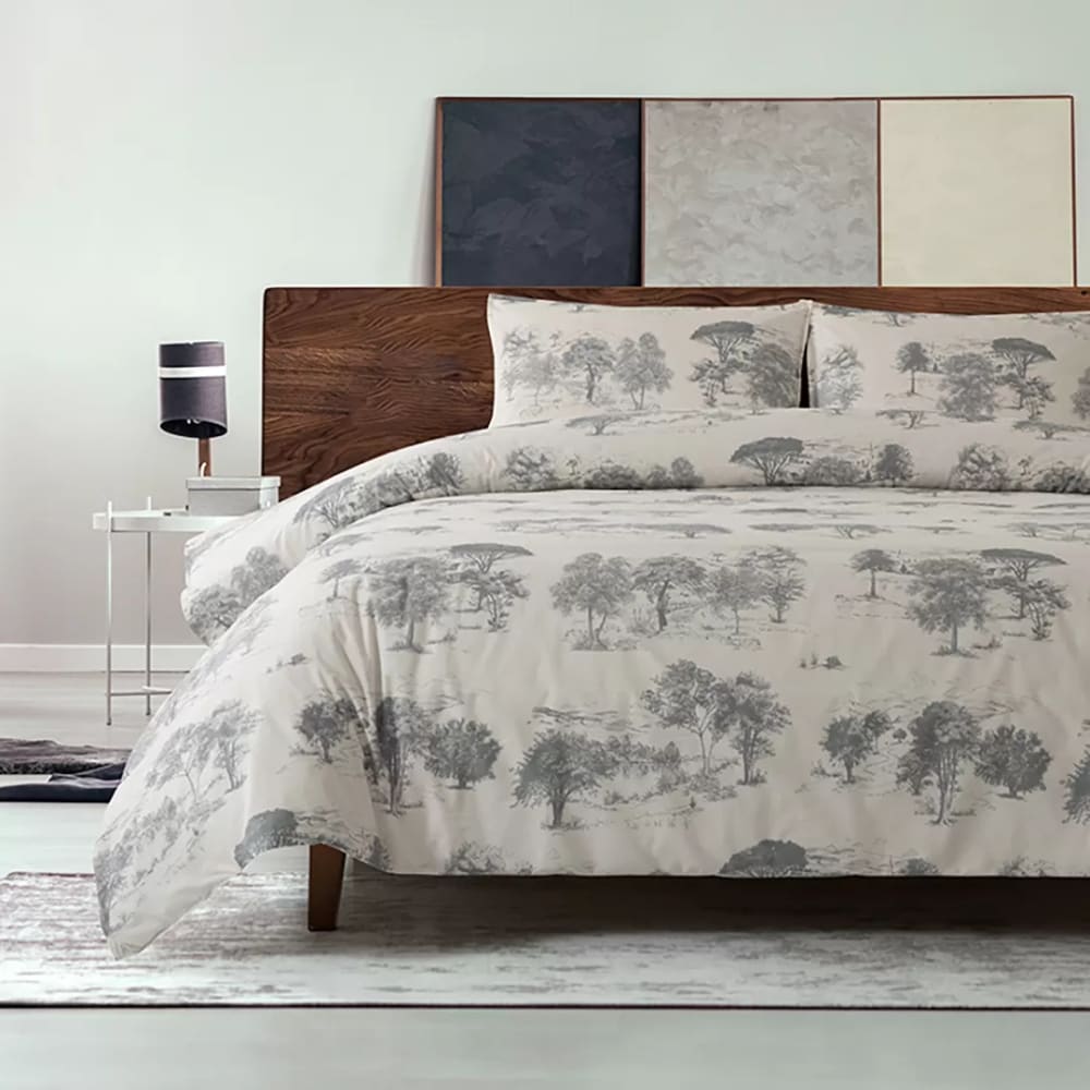 Funda nórdica Prado 100% Algodón de Percal Gris Cama 135/150 cm (240 x