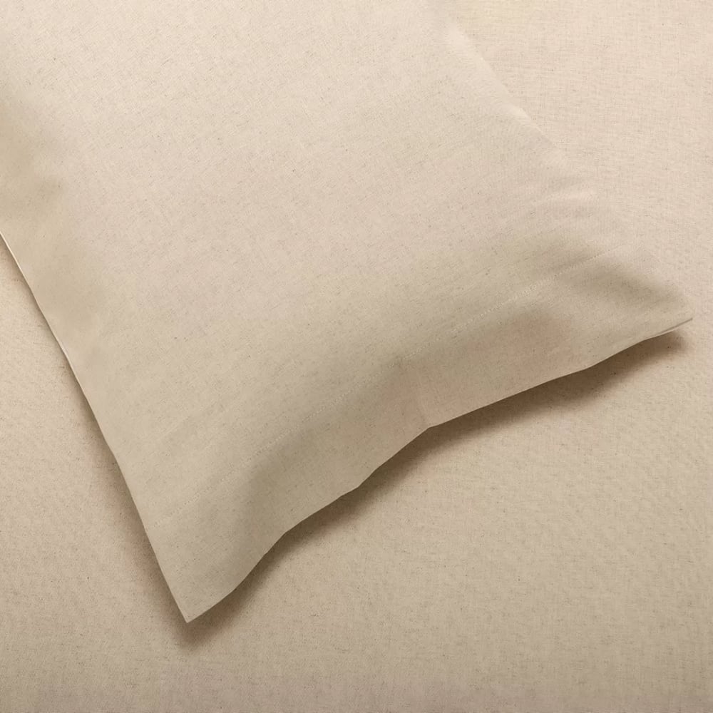 Funda nórdica Liso 100% Algodón Lino Cama 120 cm (200 x 220 cm   2 Coj