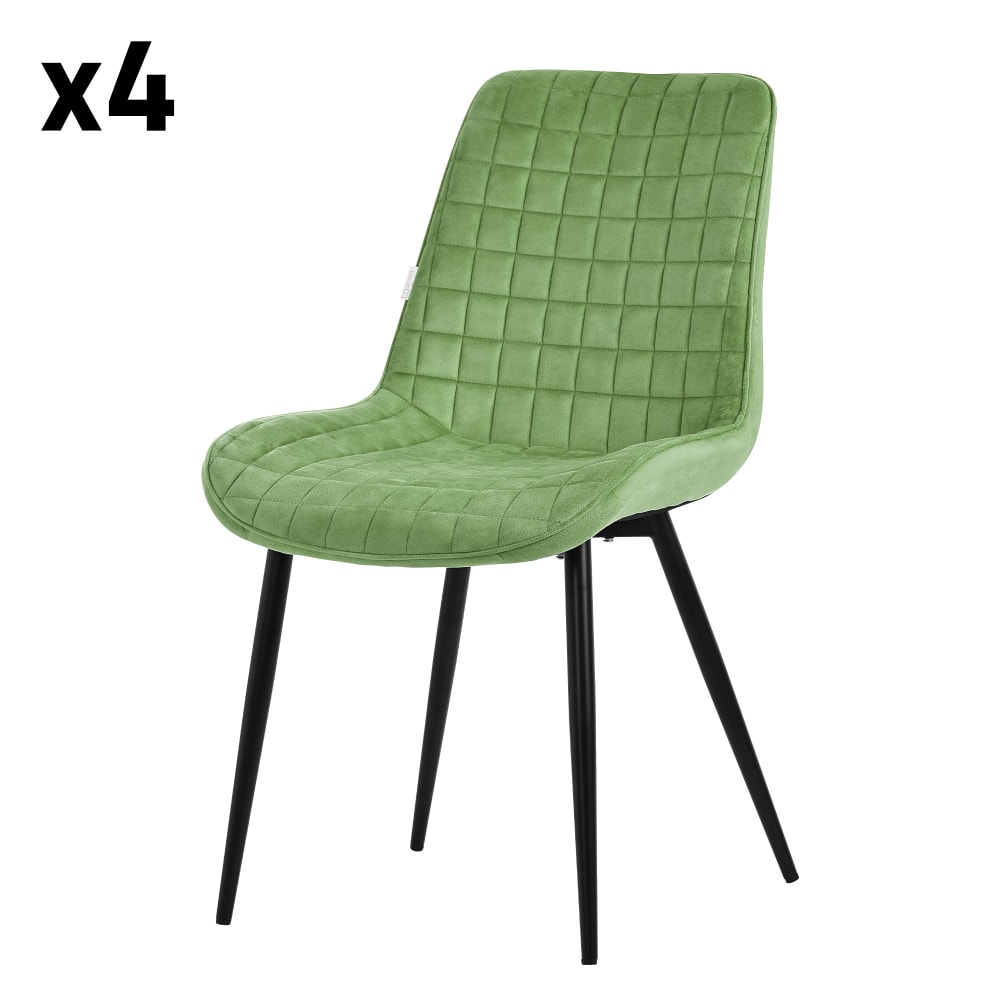 Lot de 4 chaises salle - dossier