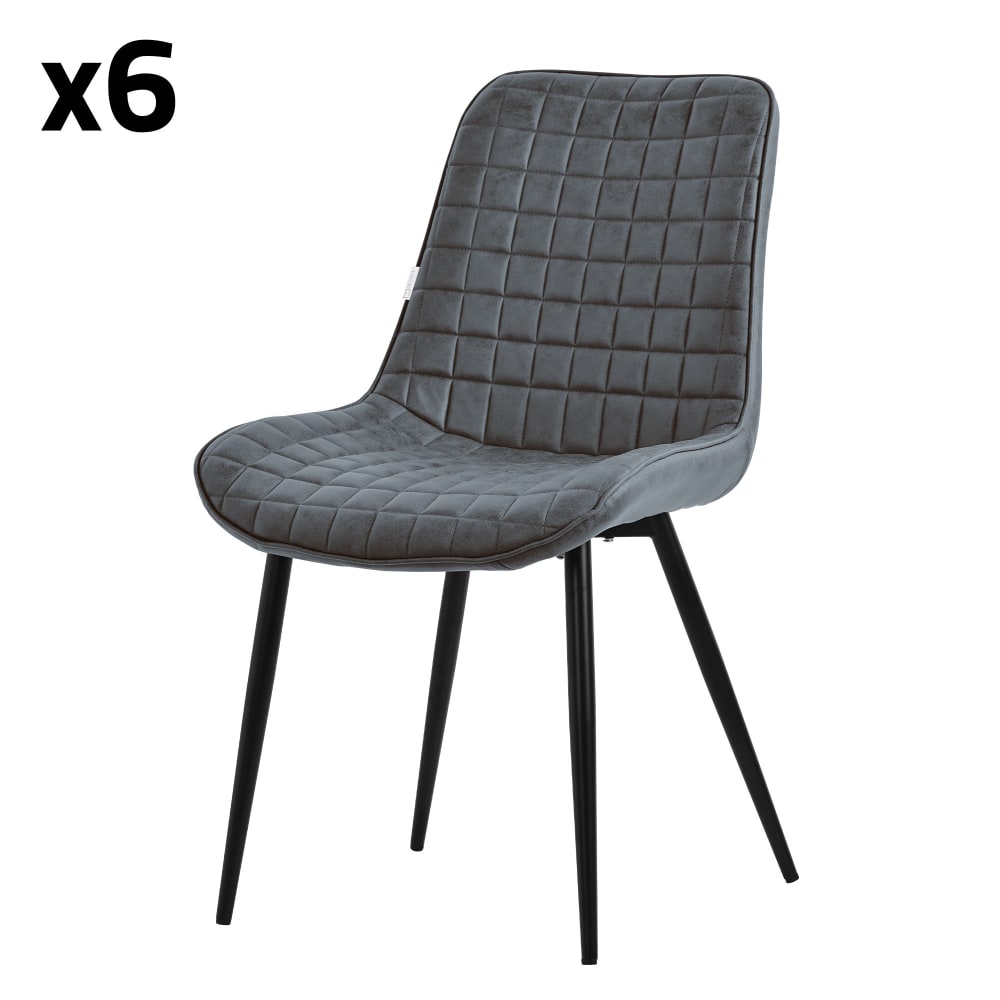 lot de 6 chaises salle - simili