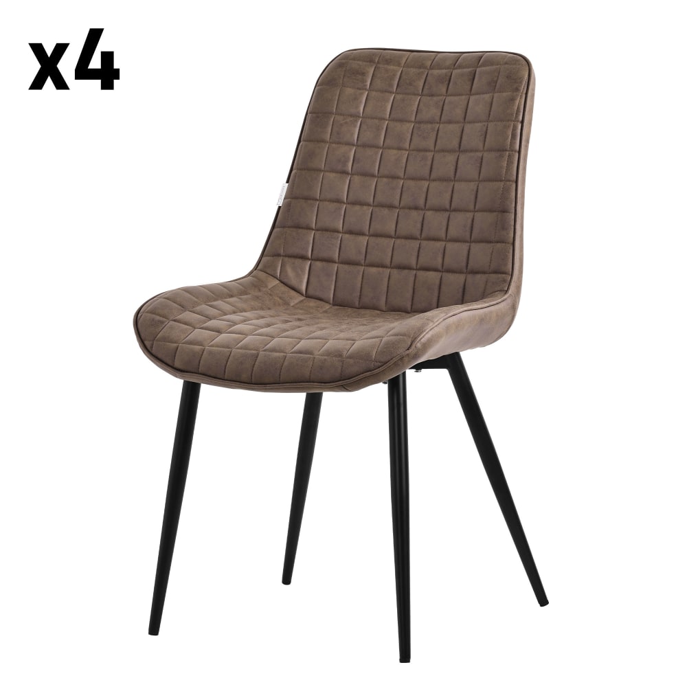 Lot de 4 chaises salle - dossier