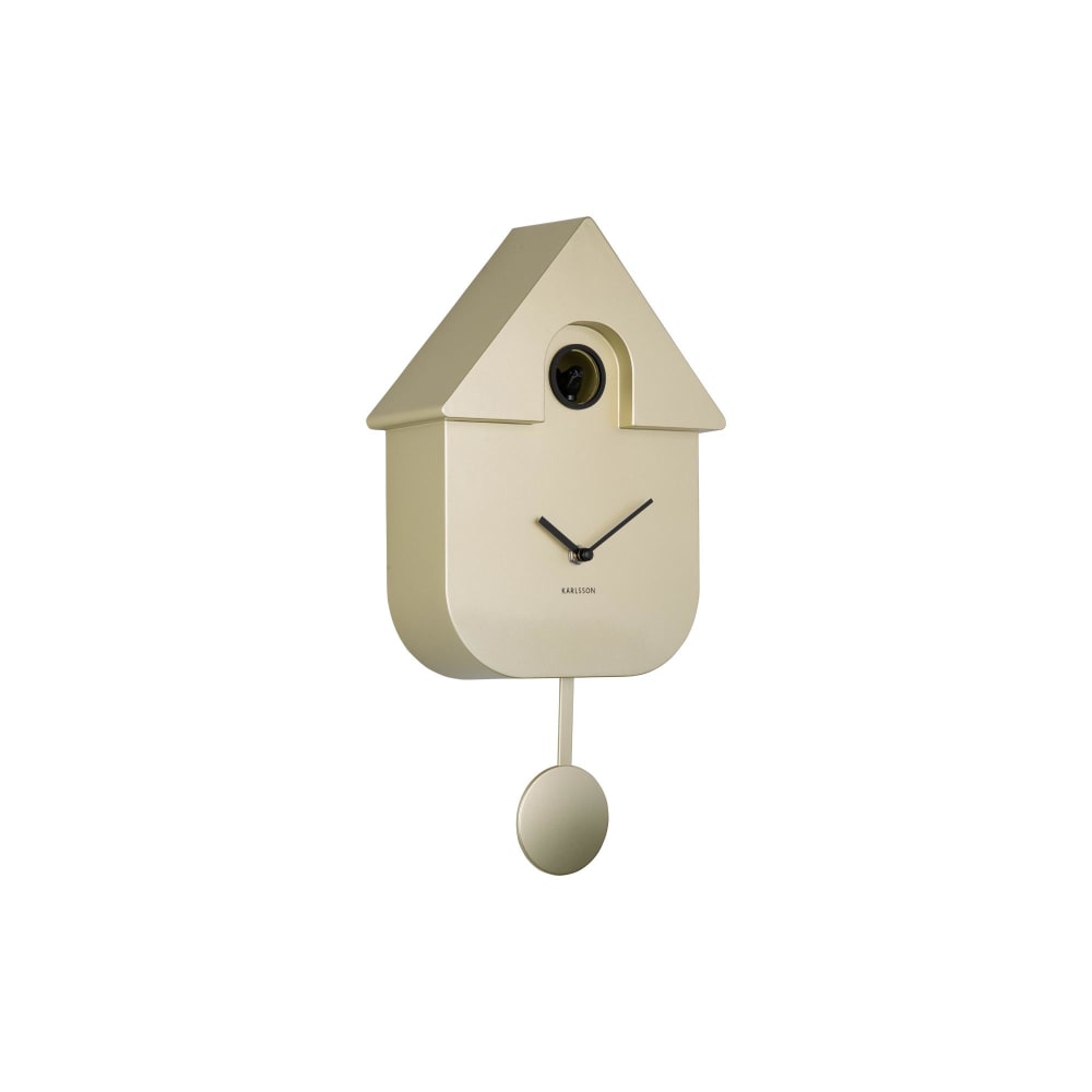 Horloge murale thermoplastique couleur or 21.5x8.5x41cm