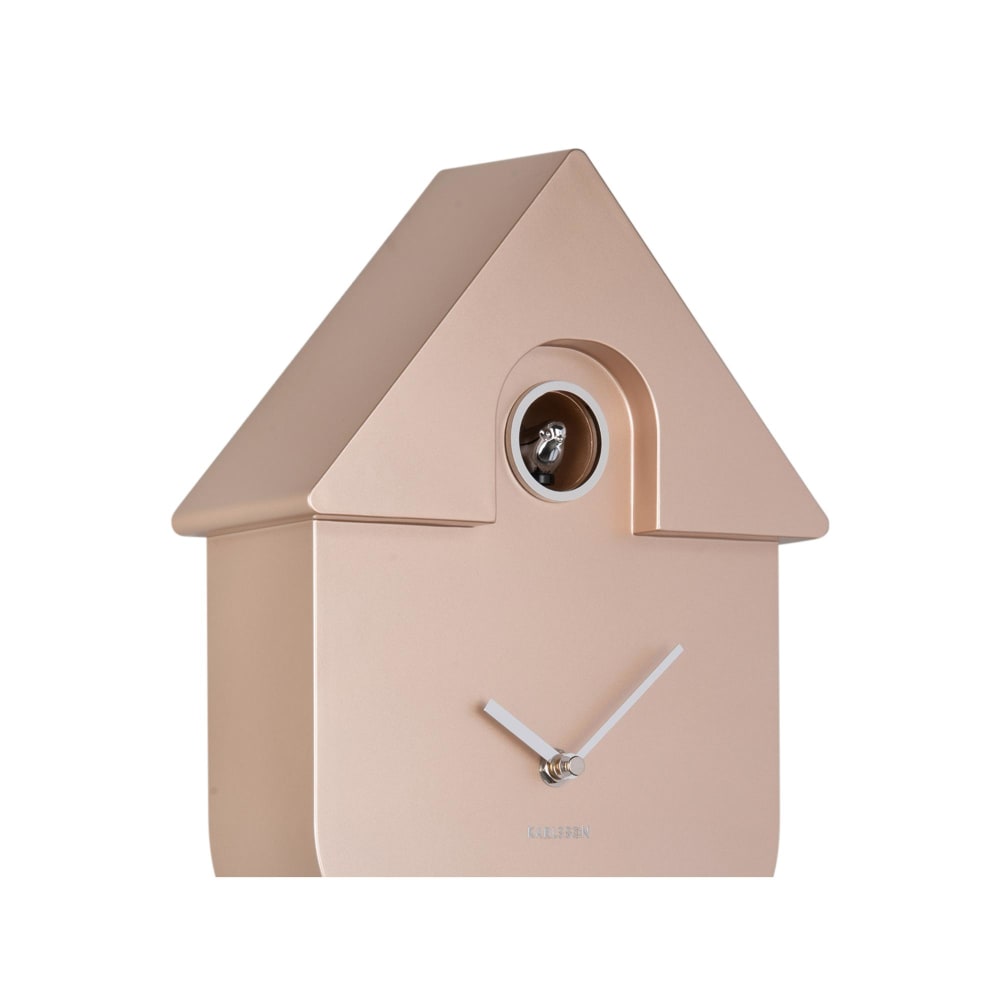 Horloge murale thermoplastique doré rose 21.5x8.5x41cm - Maisons du Monde