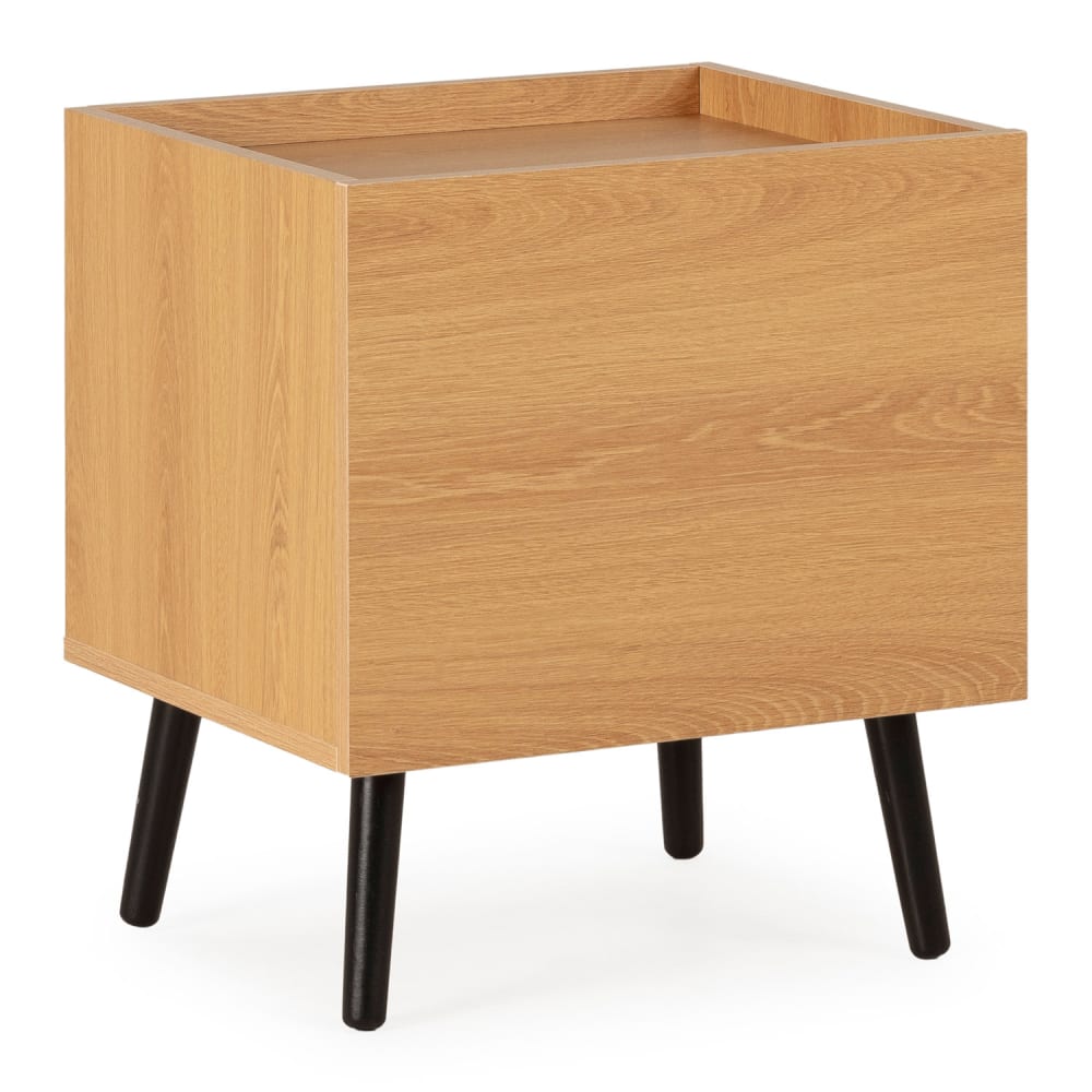 HOMN Nachttisch 1 schublade Eichenfarbe style modern Braun Spanplatte