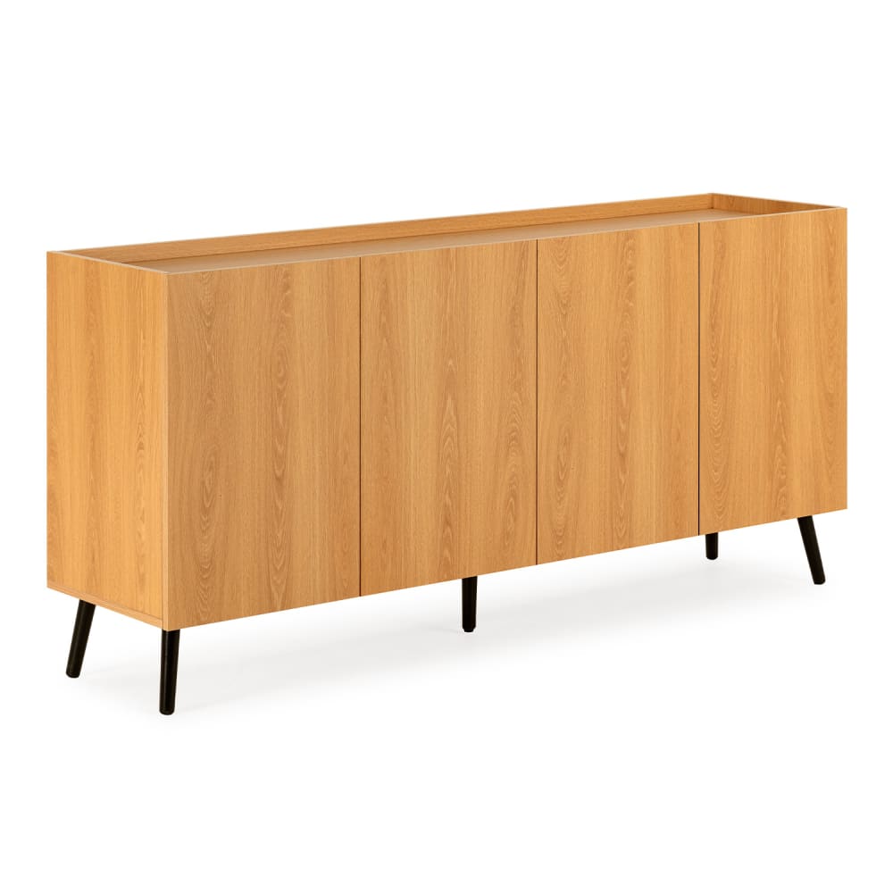 HOMN Sideboard 4 türen Eichenfarbe style modern Braun Spanplatte