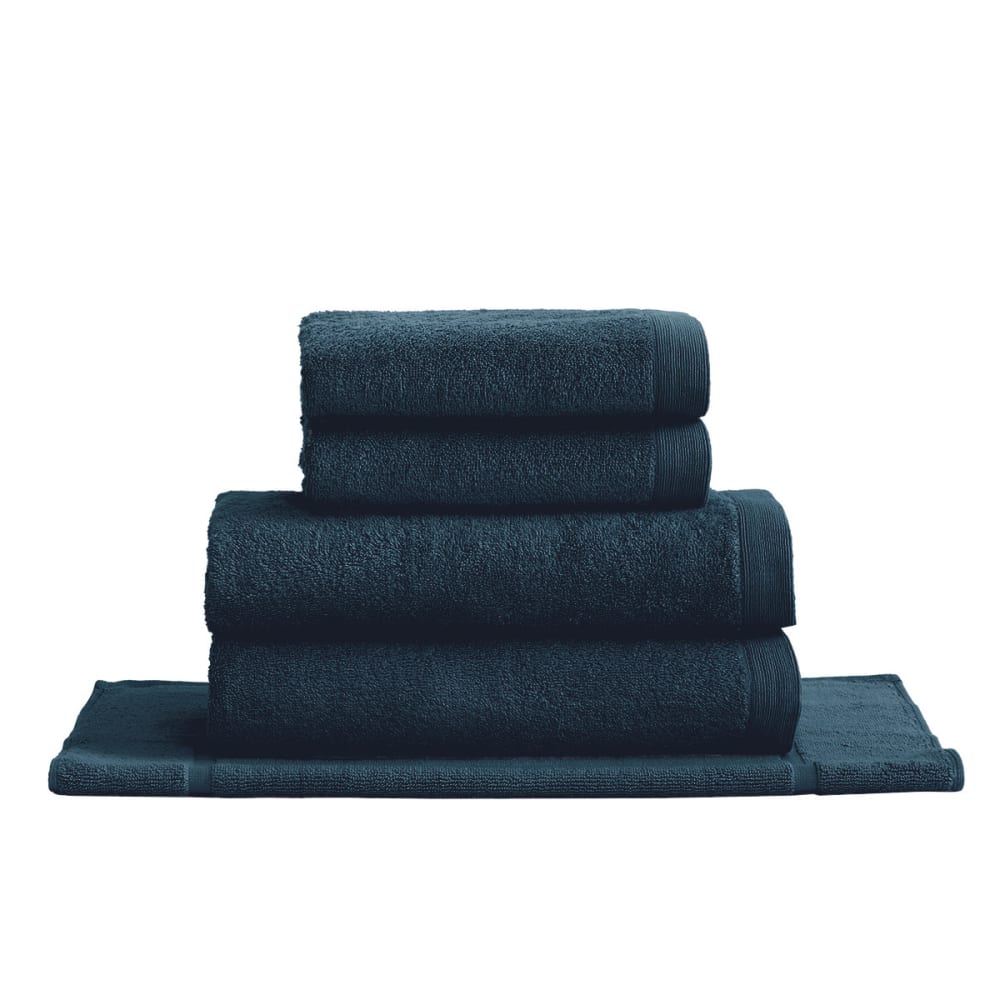 Ensemble de bain avec tapis 5 pièces denim