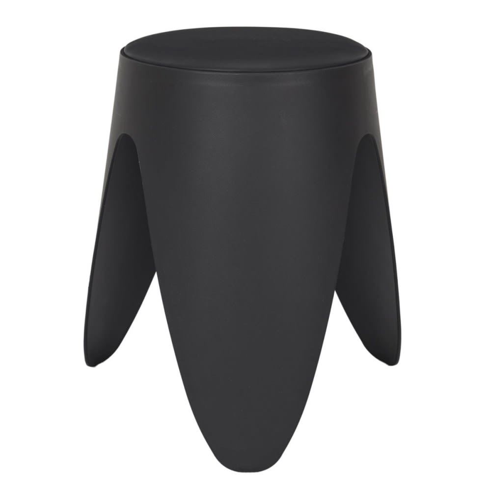 The Home Deco Factory Tabouret coloris noir Noir Pvc - Poly Chlorure De Vinyle - 30x46x30cm