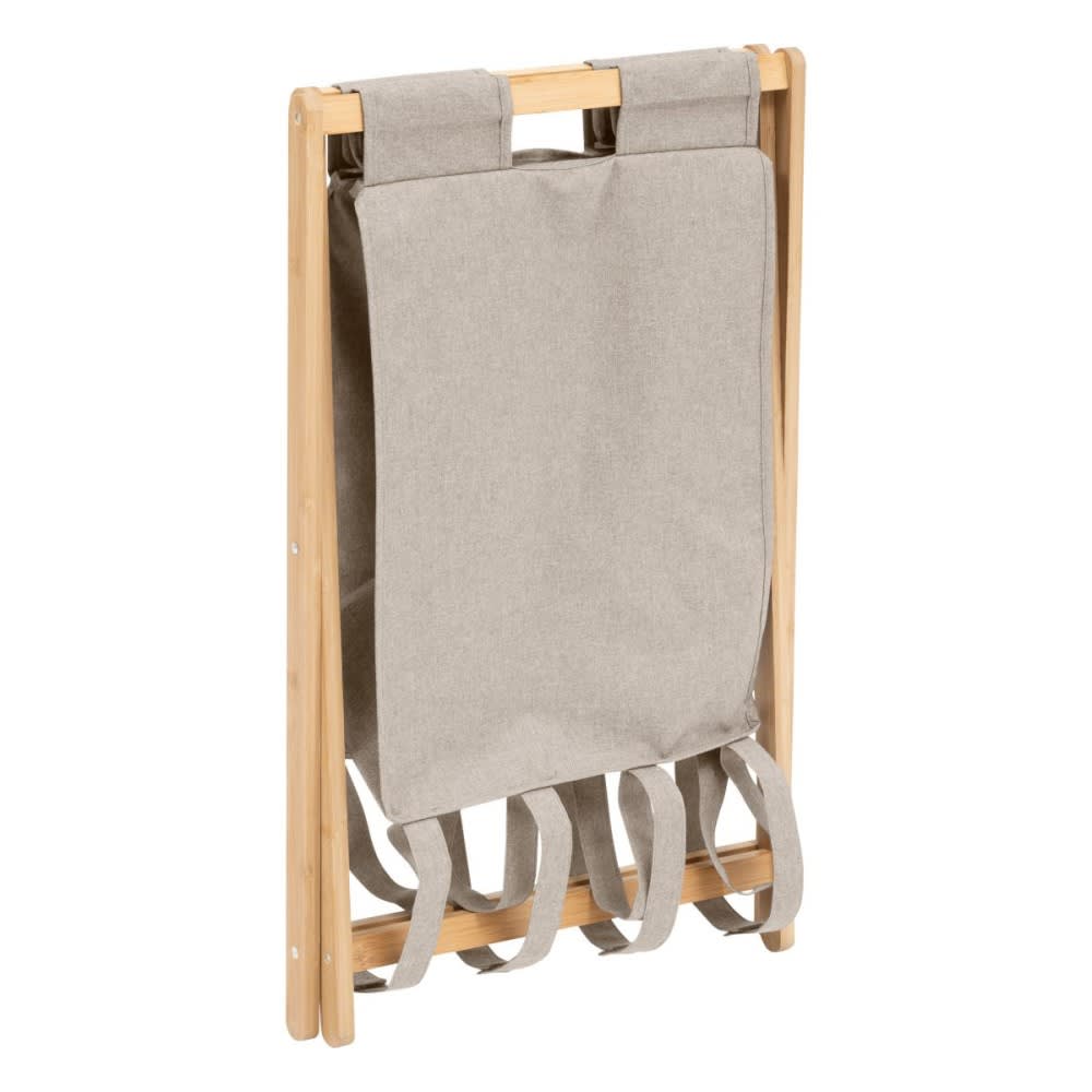 Panier à linge pliant 50l en bambou — vue 4