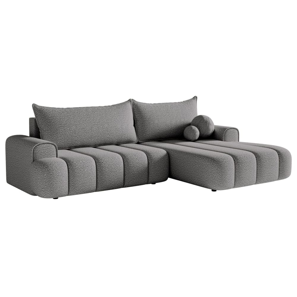 Selsey Ecksofa mit Schlaffunktion und Bouclé-Bezug, grau, rechts style modern - Stoff
