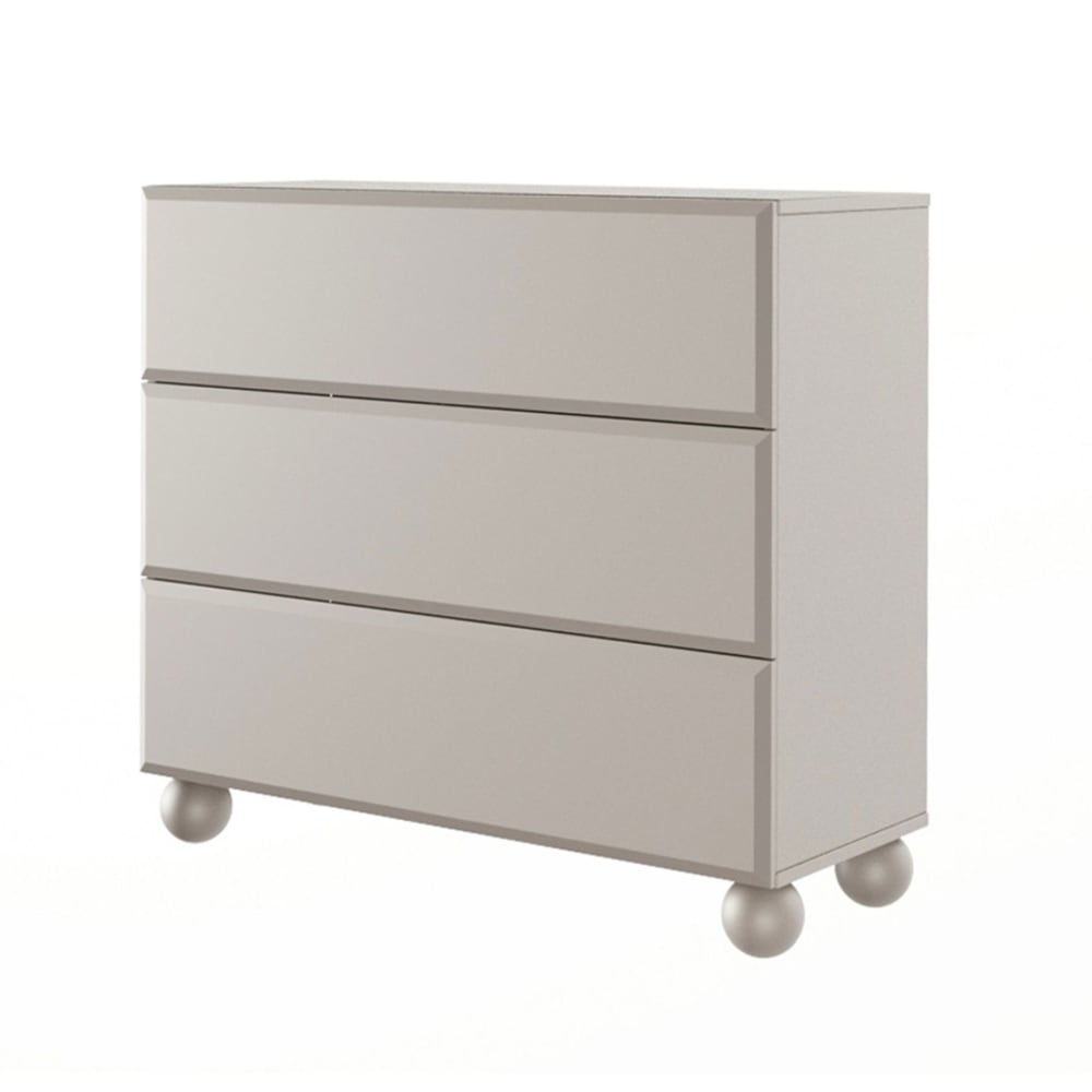 Commode beige avec 3 tiroirs 100 cm