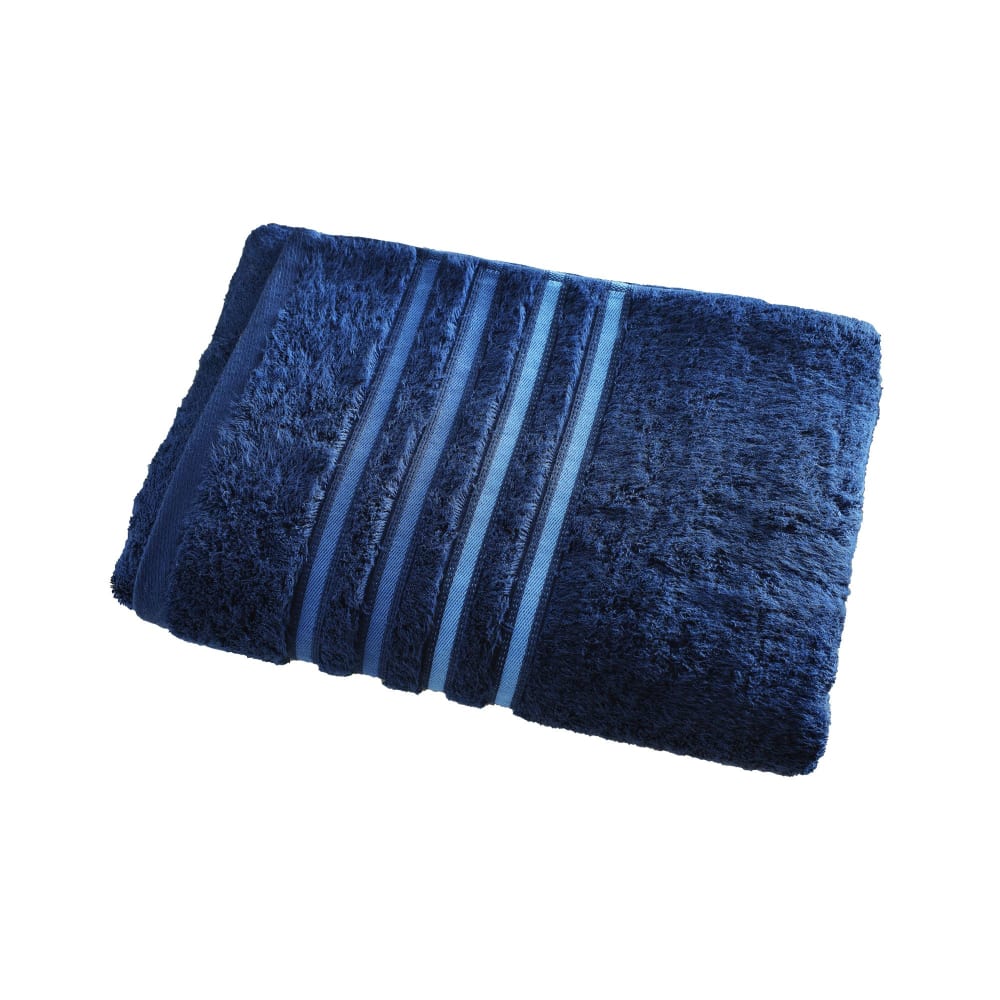 Serviette de toilette en coton bleu marine 50x100cm