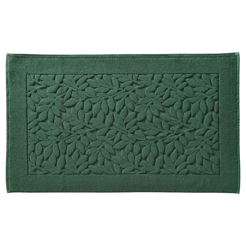 Tapis de bain en coton vert 60x100cm