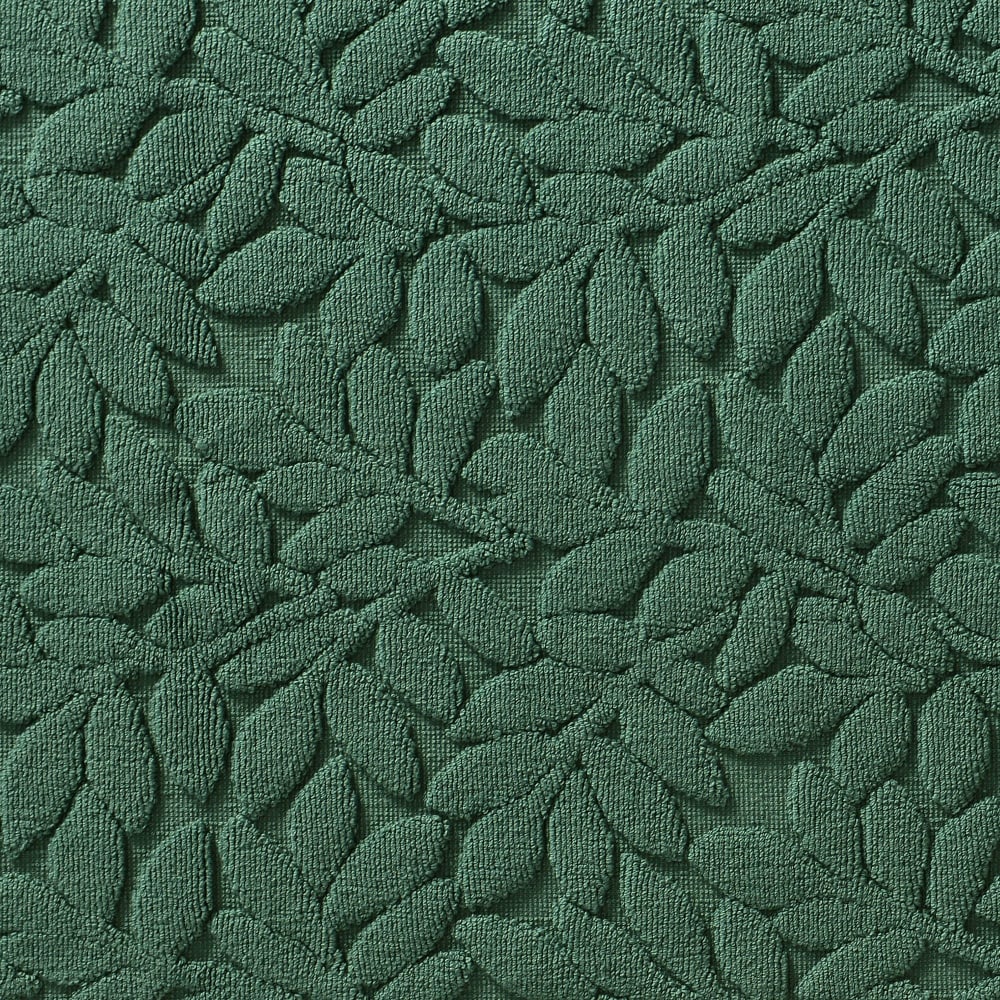Tapis de bain en coton vert 60x100cm — vue 3