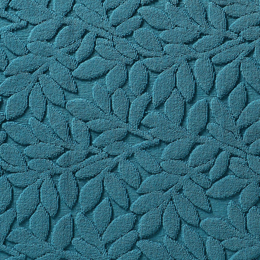 Tapis de bain en coton bleu 60x100cm — vue 3