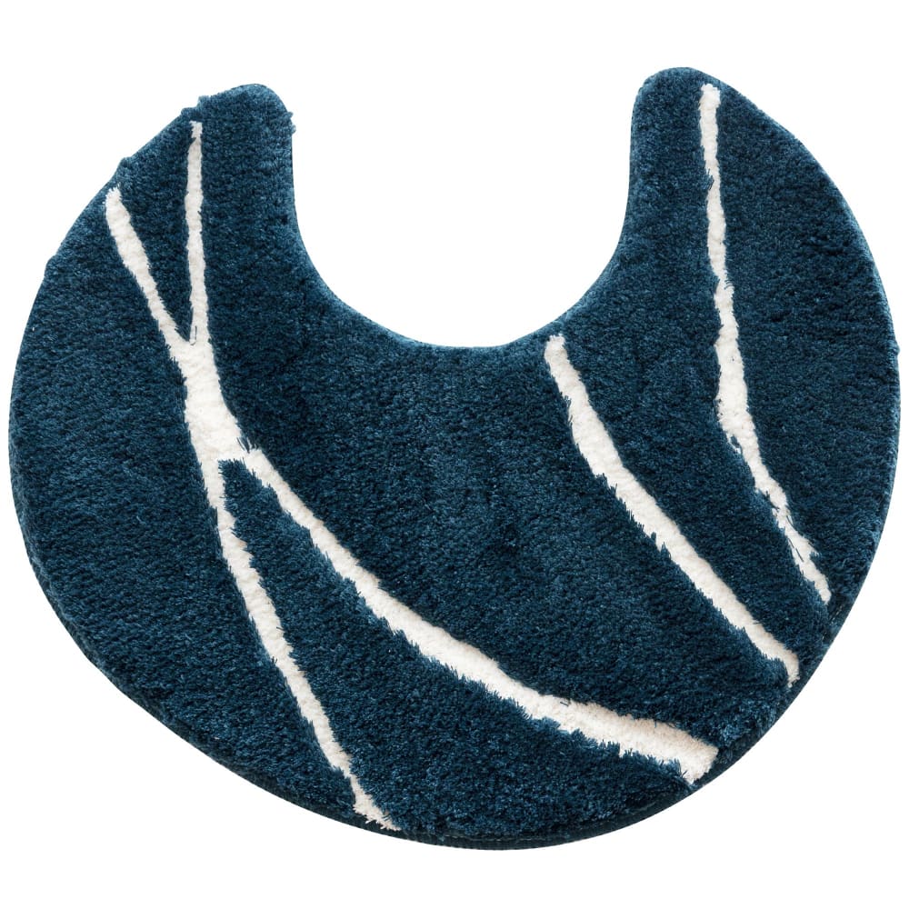Tapis contour wc en polyester 2250 g/m² bleu 50x45cm